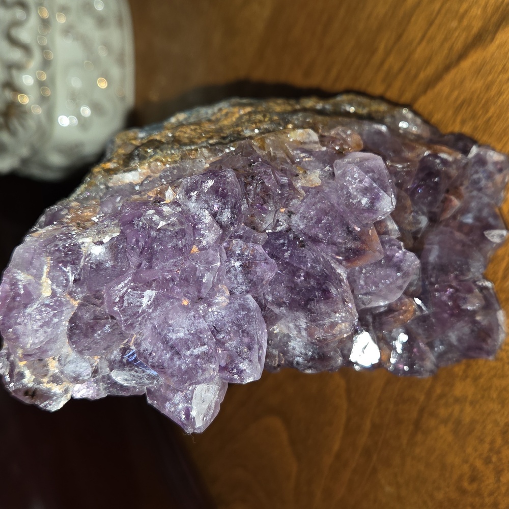 Natural Raw Purple Amethyst Crystal Quartz 4" Tall 2.5" Wide